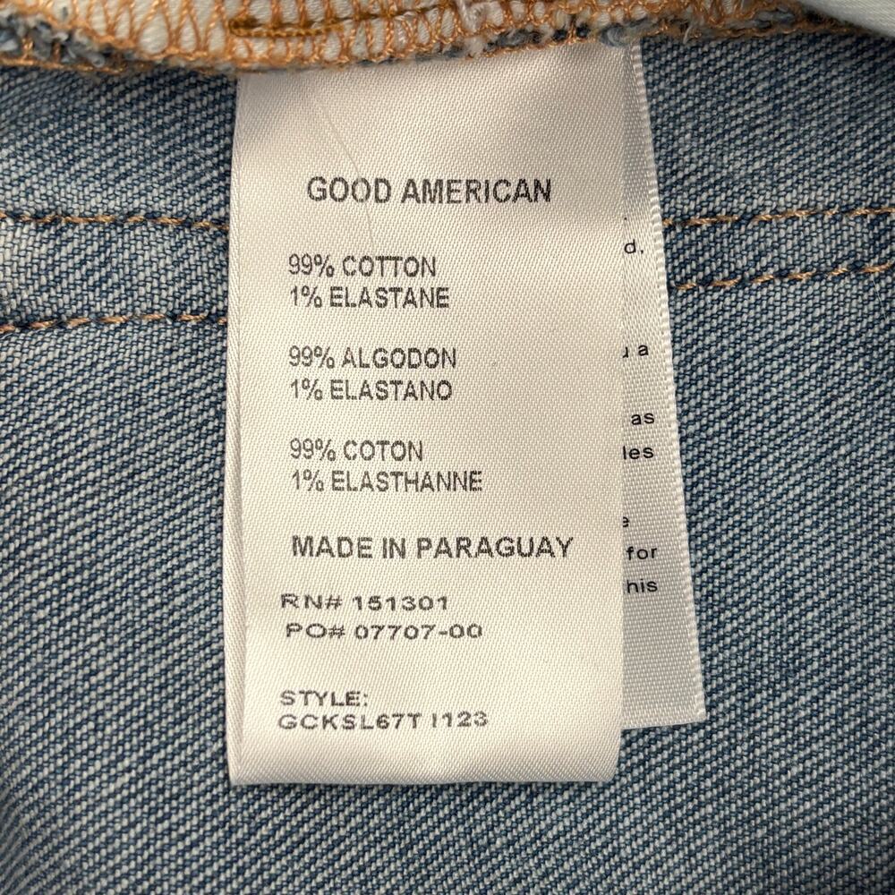 Good American Good Classic Slim Straight Jeans Blue - Size: 4/27 - Picture 6 of 6